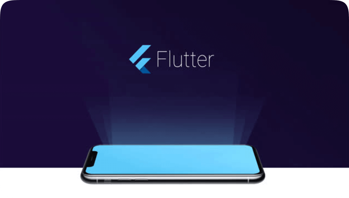 The image of the phone with the title Flutter
